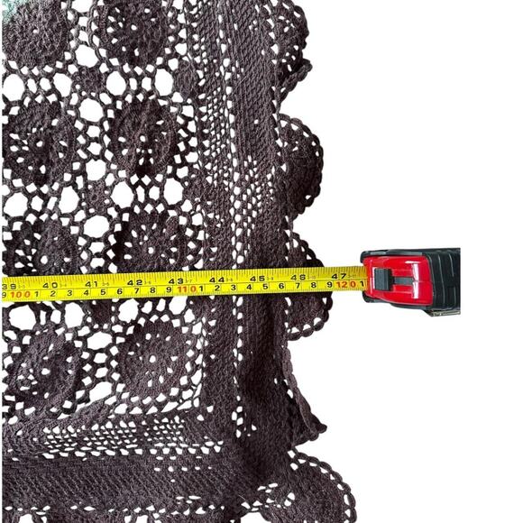 Upcycled Tie Dye Vintage Crochet Cotton Lace - Picture 4 of 6